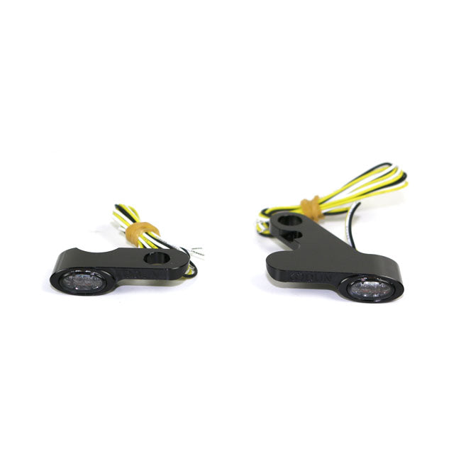 Elypse Led Mini Front Turn Signals Black For 18-22 M8 Softail front