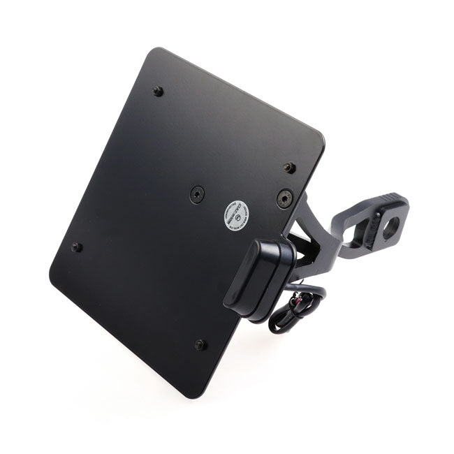 Side Mount License Plate Bracket Black De For Indian: 15-22 Scout Models