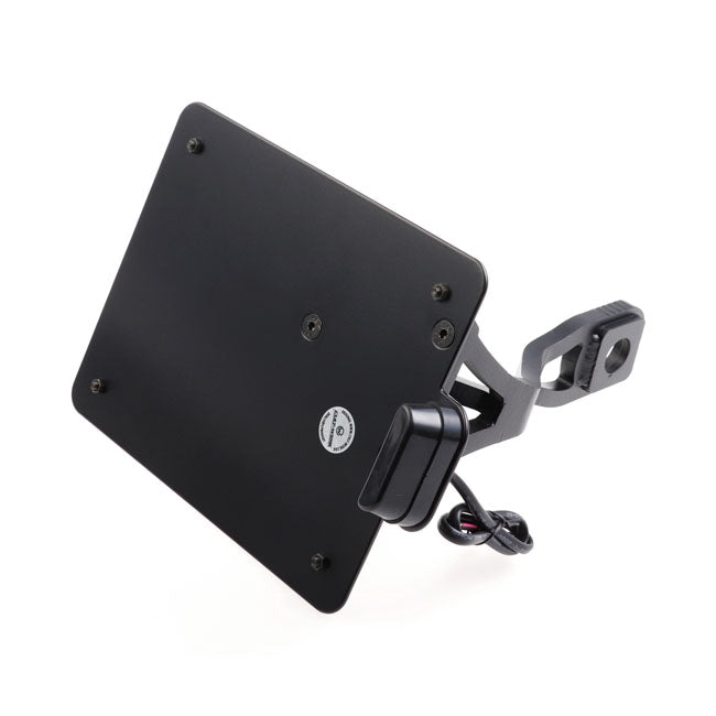 Side Mount License Plate Bracket Black Au For Indian: 15-22 Scout Models