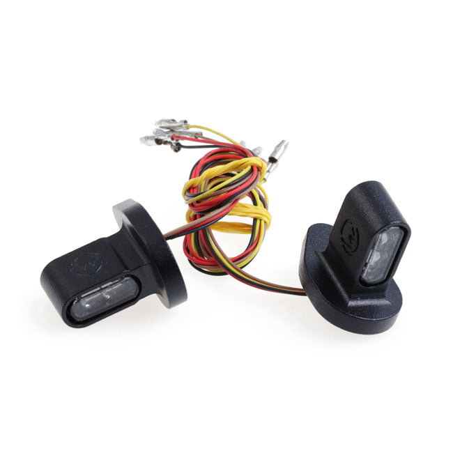 Shorty' Front Turn Signal Kit Black For Indian: 18-22 Scout Bobber
