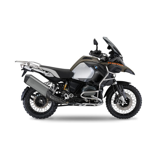 2-In-1 Oval Slip-Ons ESE Rocky Grey For BMW: 17-18 R1200GS ADV 1200 LC