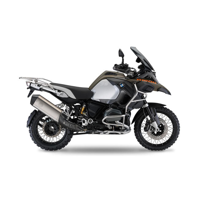 2-In-1 Oval Slip-Ons ESE Titan Grey For BMW: 17-18 R1200GS ADV 1200 LC