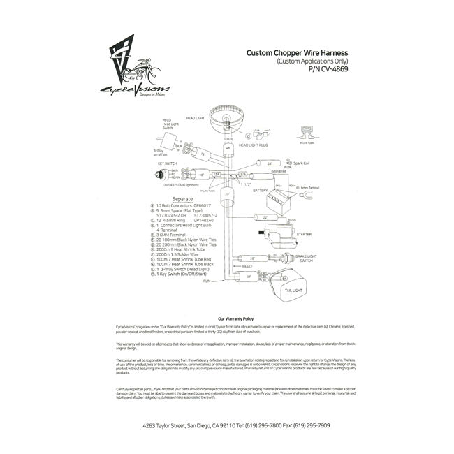 Chopper Wiring Harness Kit