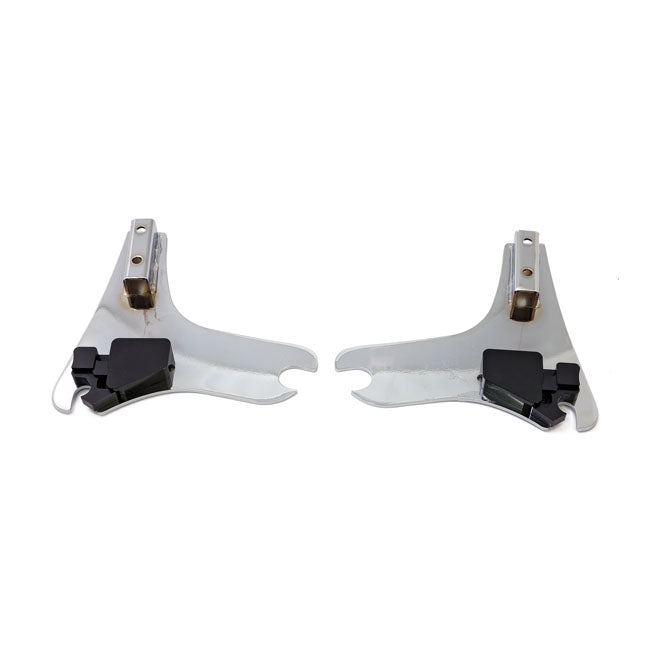 Detachable Sissy Bar Side Plates Chrome For 97-08 FLT/Touring NU