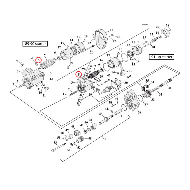 Ball Bearing Starter Motor Gear Inner End For 91-17 B.T.