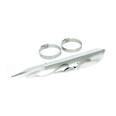 Flamed Heat Shield Set 12 Inch Long Chrome For 1-3/4 Inch exhaust pipes