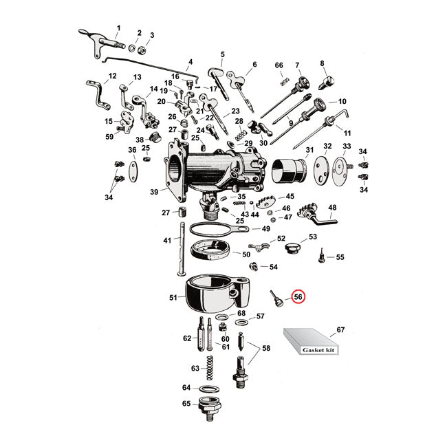 Screw/Pin And Screwkit Oversize Pin For 33-65 All H-D With Linkert Carb NU