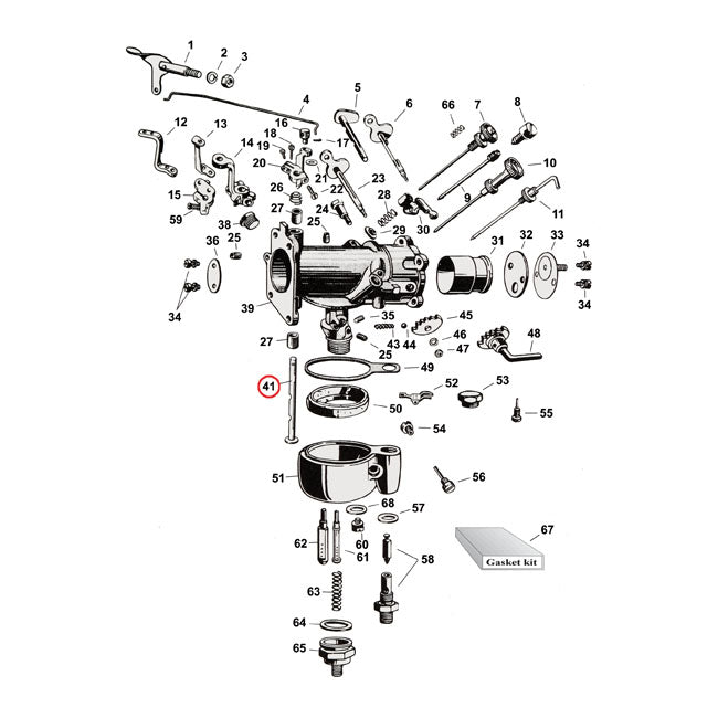 Throttle Shaft 1 Inch Linkert For 36-52 45 Inch W