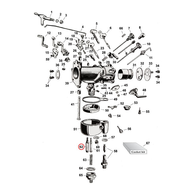 Main Nozzle For 36-39 61 Inch OHV NU