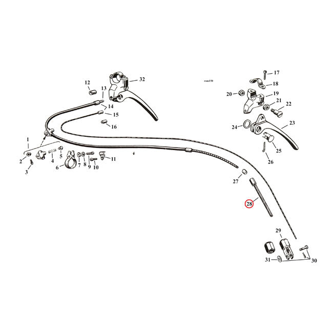 Adjuster Screw Front Brake Cable For 29-52 45 Inch SV Chrome