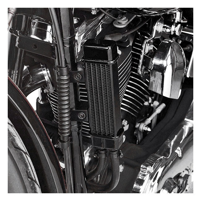 Vertical Oil Cooler 6-Row Slim Line Black