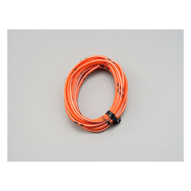 Electrical Wire 2 Meter 0.75Sq Orange/White