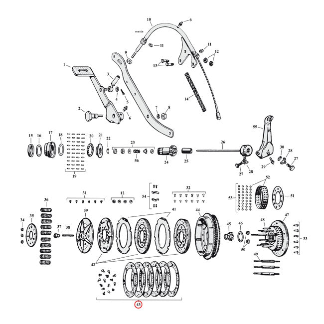 Repl. Linings Friction Discs For 41-73 45 Inch SV NU