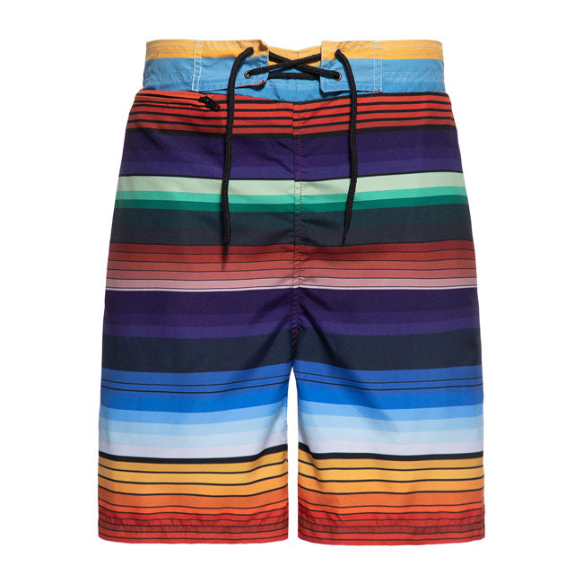 King Kerosin Aop Striped Swim Shorts
