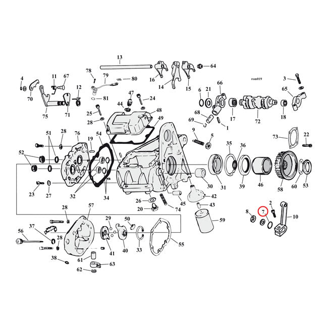 Retaining Ring Shifter Rod/Fuel Fitting