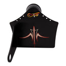 Curved License Plate Bracket Black Pinstriping On Backside With LED Stop Tail Light