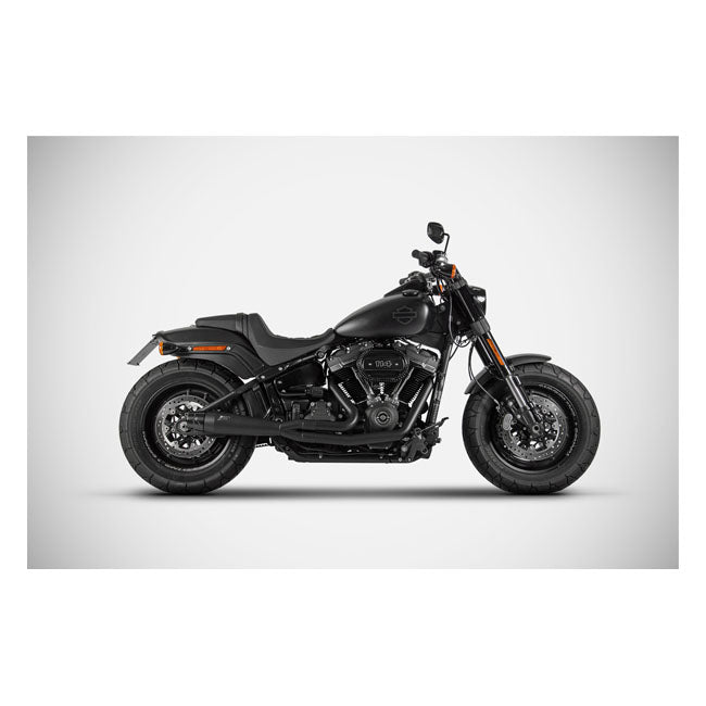 2-1 Full Black Exhaust M8 Matt Black For Homologated For: 20-21 FXLRS Low Rider S 114 NU