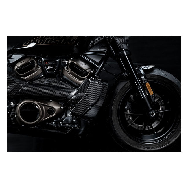 Carbon Radiator Cover And Side Panel Kit For 21-23 Sportster S RH1250