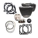 129 Inch Big Bore Kit Black Cylinders / Highlighted Fins For 17-23 M8 with 107 Inch engine