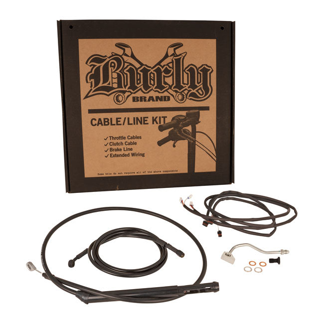 Bagger Bar Cable/Line Kit 15 Inch Black For 21-23 FLHT