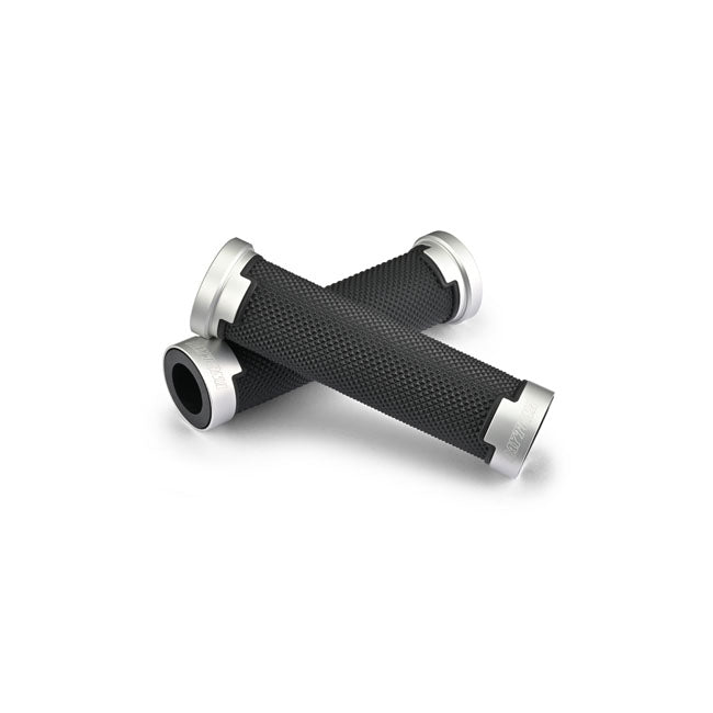 Base Grip Set Black / Silver For 7/8 Inch Bars