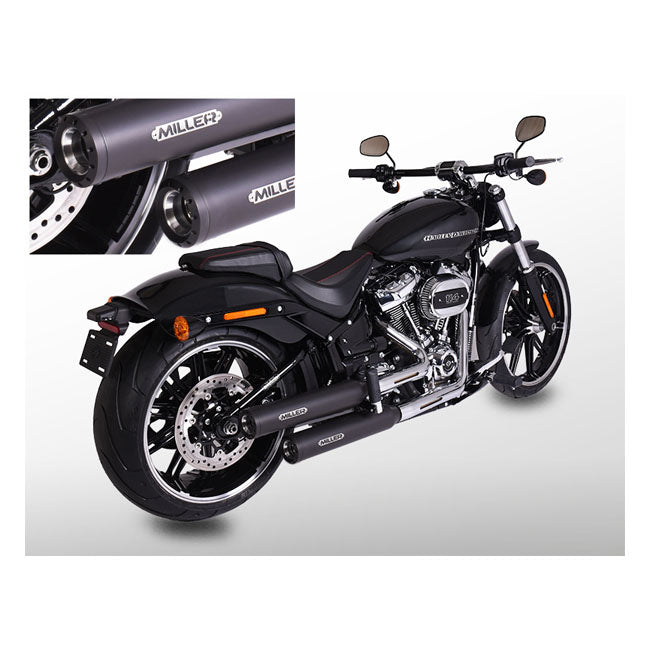 Destiny Slip-On Euro 5 Mufflers Matt Black For M8 Softail 2021 FLSL Slim ST1