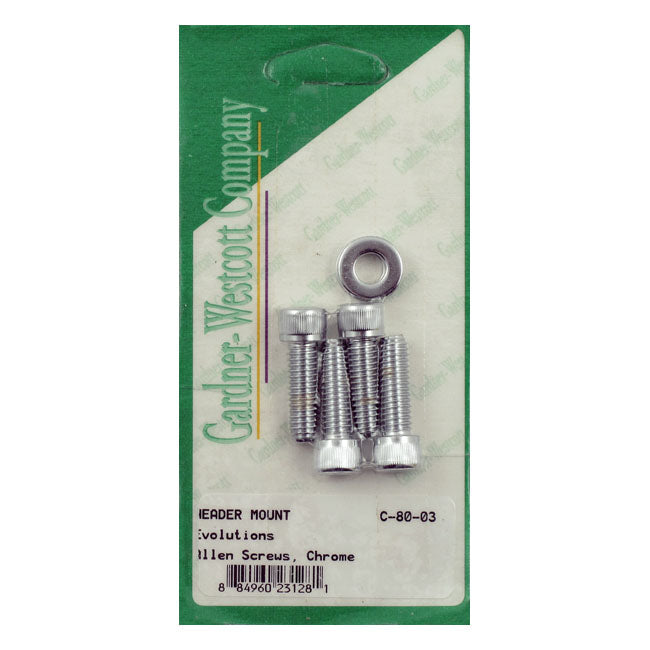 Exhaust Mount Kit Chrome Allen For 84-24 Big Twin