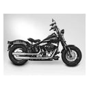 Hunter Slip-On Euro 3 Mufflers Polished For Twin Cam Softail 06-16 FLSTN 96 Inch/103 Inch