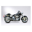 Montana II Slip-On Euro 3 Mufflers Polished For Twin Cam Softail FLSTF Fat Boy 96 Inch/103 Inch