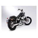 Nebraska II Slip-On Euro 4 Mufflers Polished For Twin Cam Dyna 2017 Dyna FXDB Street Bob 103 Inch