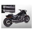 Bronco 2-2 Euro 4 Exhaust System Matt Black For M8 Softail FXFB/S Fat Bob