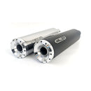 Nevada 2-1 Slip-On Euro 3 Muffler Polished For Twin Cam Dyna 14-16 FXDL Low Rider