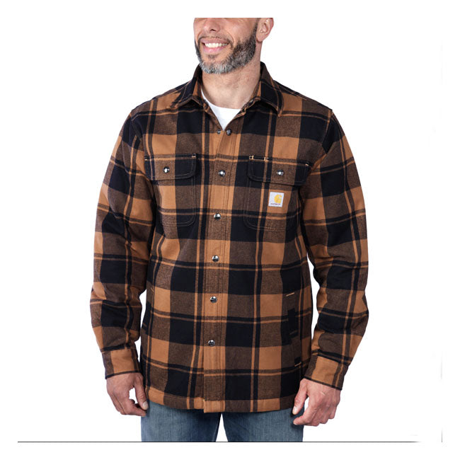 Carhartt Flannel Sherpa-Lined Shirt Brown