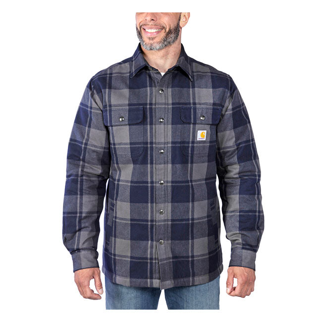 Carhartt Flannel Sherpa-Lined Shirt Navy