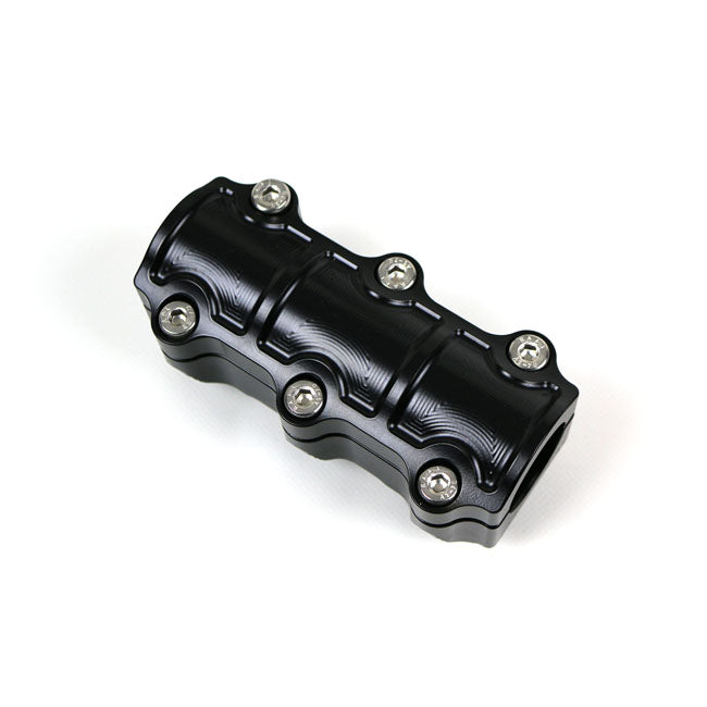 Big Block Risers Black For H-D With 1-1/4 Inch 32mm handlebars at riser area