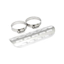 Universal Slotted Heat Shield 9 Inch Long Chrome For 1-3/4 Inch exhaust pipes