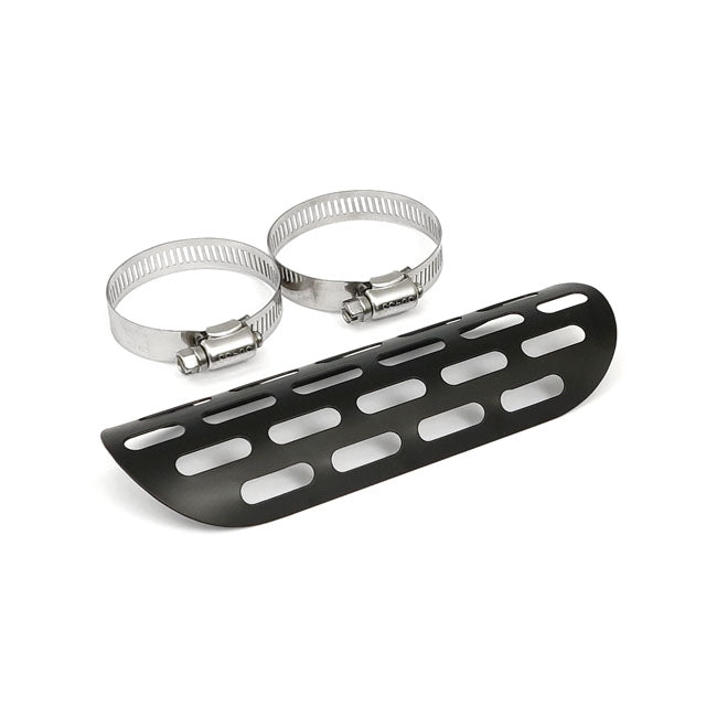Universal Slotted Heat Shield 9 Inch Long Black For 1-3/4 Inch exhaust pipes