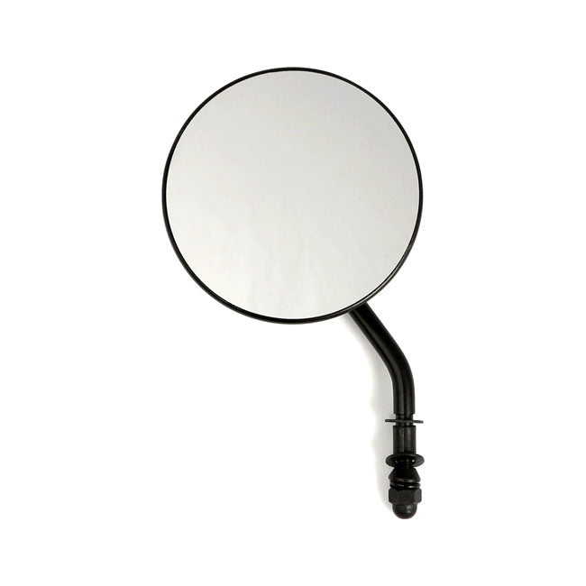 4 Inch Round Custom Mirror Left Black