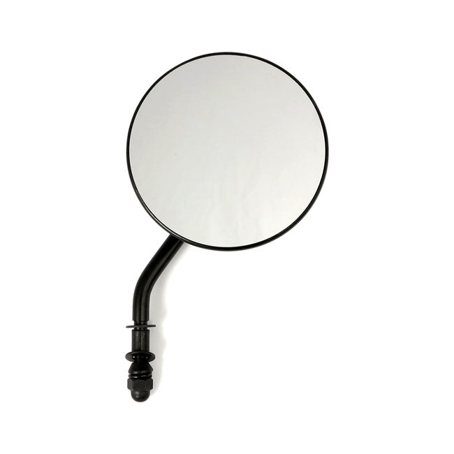 4 Inch Round Custom Mirror Right Black