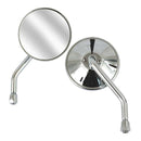 4 Inch Round Custom Mirror Right 10Mm Chrome For Metric threaded