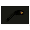 LED Cateye Turn Signal Mirror Set Black Amber Front Lens