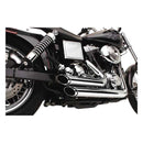 Shortshots Staggered 2-1/2 Inch Exhaust Chrome For 91-05 Dyna NU