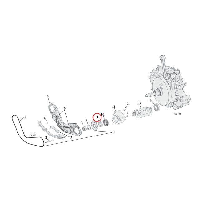 Spacer Balancer Sprocket 210 Inch For 00-06 TCB NU