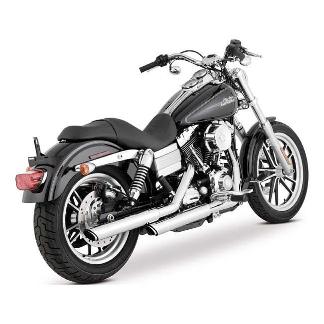 Twin Slash 3 Inch Slip-Ons For 91-16 Dyna Chrome