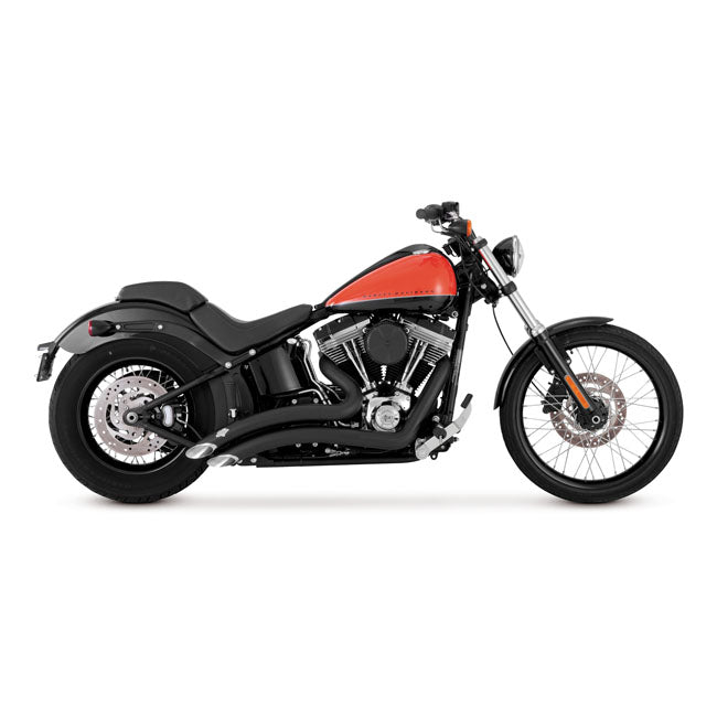 2-1/2 Inch Big Radius 2-2 Exhaust Black For 06-17 Dyna