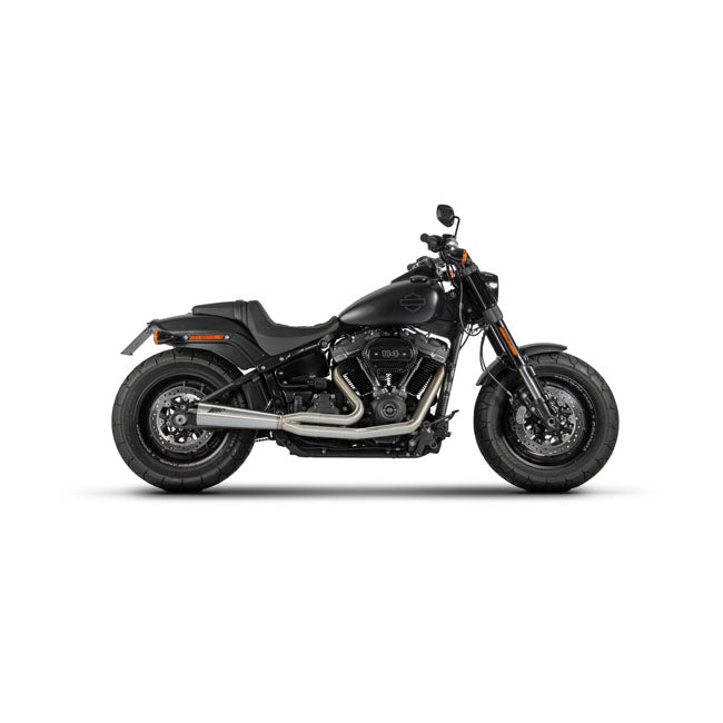 M8 Softail 2-1 Short Cone Exhaust System Plain For 18-20 Softail