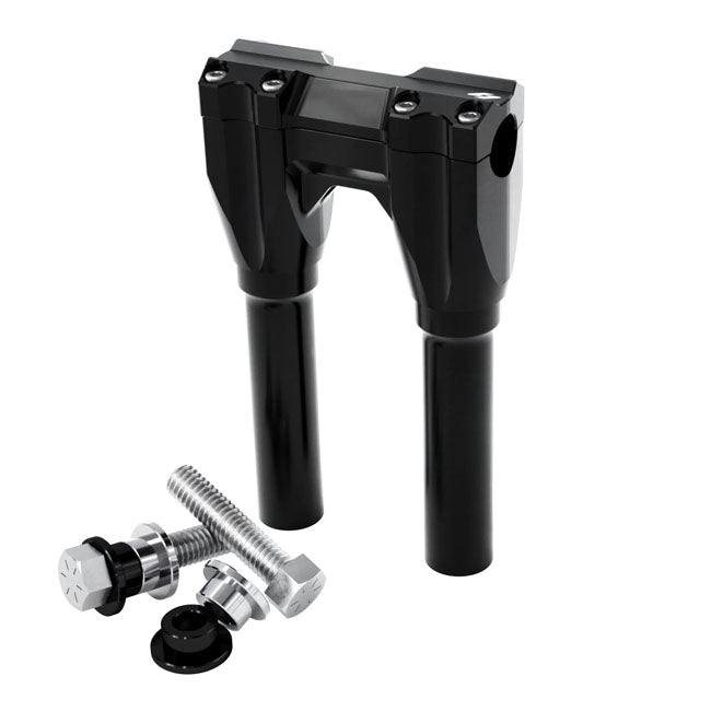 Straight Riser Set 25Mm Clamp 200Mm Rise Black For 84-23 H-D