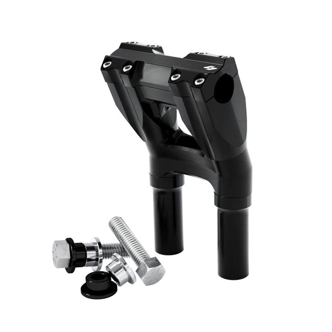 Kickback Riser Set 28Mm Clamp 200Mm Rise Black For 84-23 H-D