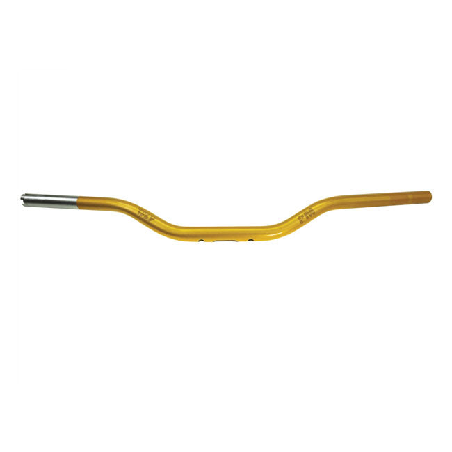 1-1/8 Inch Fm Fly Moto Style Handlebars Gold For 82-23 H-D Mech. & E-throttle With 1.25 Inch I.D. Risers