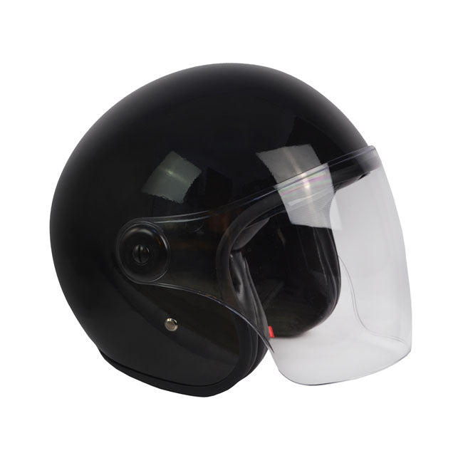 By City The City Open Face Helmet Black Gloss